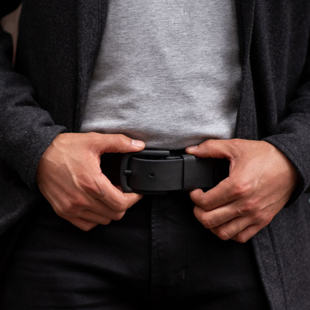 Men's Heritage Leather Belt | Black Matte - Image 5