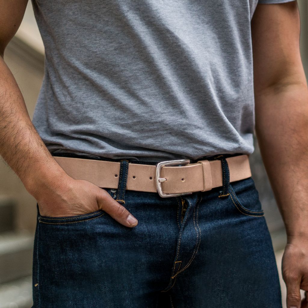 Men's Heritage Leather Belt | Natural Vachetta - Image 4