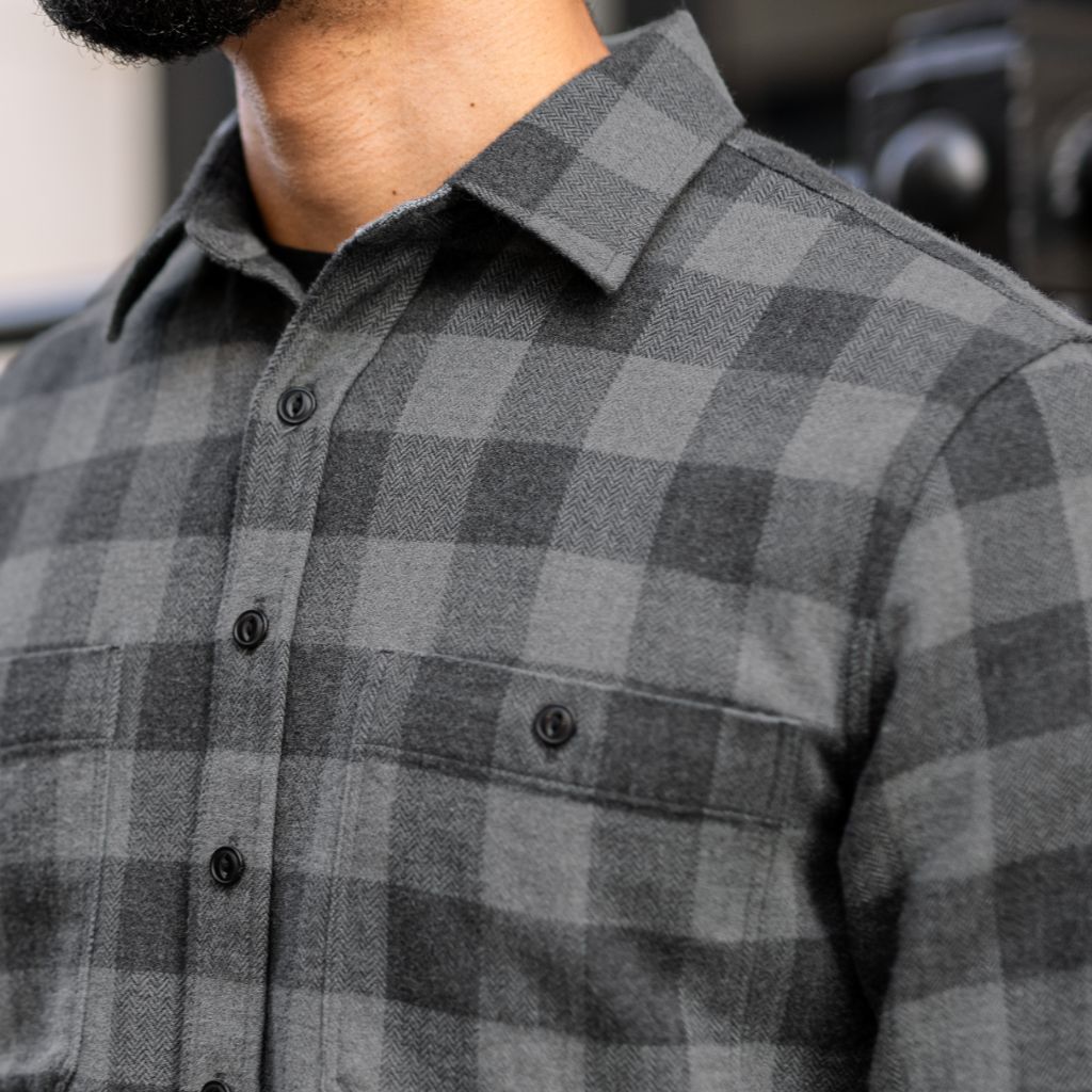 Buffalo Check Shirt | Black & Grey - Image 7