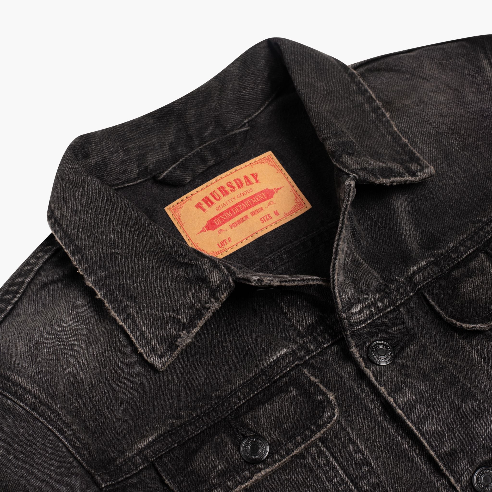 Denim Trucker Jacket | Faded Black - Image 7
